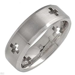 TitaniumCrossMen'sRing.RingSize9.TotalItemweight4.0g.