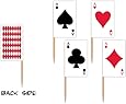 Beistle 60099 50-Pack Playing Card Picks, 2-1/2-Inch