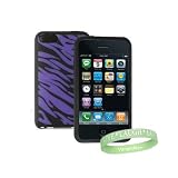 Apple Ipod Touch 8 GB / 32 GB / 64 GB 3rd Generation 3G (Newest Version) Purple Zebra Zoo Print Silicone Skin Case cover + Vangoddy TM, Live*Laugh*Love wrist band!!!