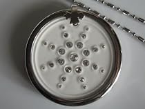 One Quantum Science Scalar Energy Ivory Pendant w/ Crystals/Frame/Clasp/Chain by Quantum Value