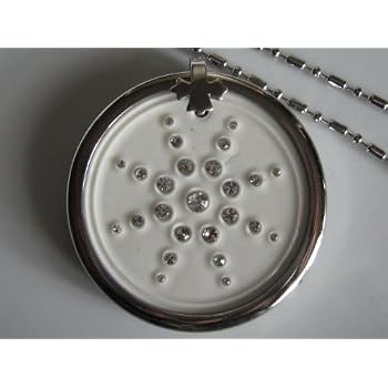 Set A Shopping Price Drop Alert For One Quantum Science Scalar Energy Ivory Pendant w/ Crystals/Frame/Clasp/Chain by Quantum Value
