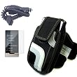 Workout Armband for Zune HD + Clear Screen Protector + Zune HD Car Charger (Black)