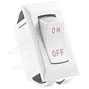 JR Products (12581-5) White/Gold 12V On/Off Switch, (Pack of 5)