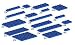 Lego Building Accessories Assorted Blue Plates