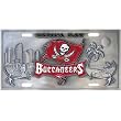 Tampa Bay Buccaneers Zinc License Plate - NFL Football Fan Shop Sports Team Merchandise