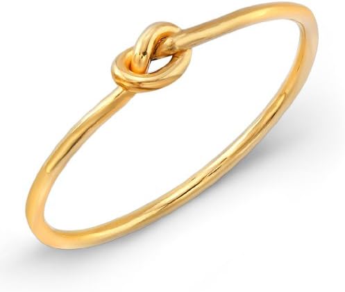 London Manori Tie the Knot 14K Yellow Gold Filled Ring, Size 7