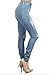 Vibrant Women's Juniors Ripped Knee High Waist Skinny Jeans
