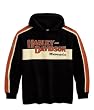 Harley-Davidson&reg; Men's Prestige Hooded Sweatshirt. Patches on sleeves and appliqu&eacute; graphics on front. 99047-09VM