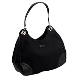 Gucci GG 257265 FWT 2 G Small Black Canvas Shoulder Bag