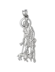 Clevereves 14K White Gold Pendant ReligiousSt. Lazarus 9.6 - Gram(s)