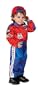 Red and Blue Junior Champion Car Racing Suit  with Embroidered Cap, Size 18 months