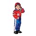 Red and Blue Junior Champion Car Racing Suit  with Embroidered Cap, Size 18 months