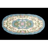 Carpets Blue Wool, Floral Rug 3 x 5 by 