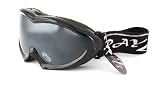 2010 Rayzor Professional UV400 Double Lensed Ski / SnowBoard Goggles, With a Black Frame and an Anti Fog Coated, Smoked Mirrored Anti-Glare Wide Vision Clarity Lens.