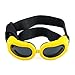 Outdoor Dog Sunglasses Anti-UV Eye Protection Goggles Waterproof Windproof Anti-Fog for Small Pet Puppy Cat (Yellow)