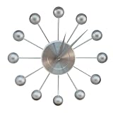 Infinity Instruments Small Orbit Wall Clock (Silver)