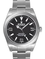 Big Sale Rolex Explorer Black Dial Domed Bezel Oyster Bracelet Mens Watch 214270BKASO