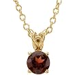 14K Yellow Gold Mozambique Garnet Necklace