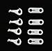 EPALLER 4 Pairs Replacement Parts for Thomas Train Trackmaster Toys Couplers Hooks Eyes
