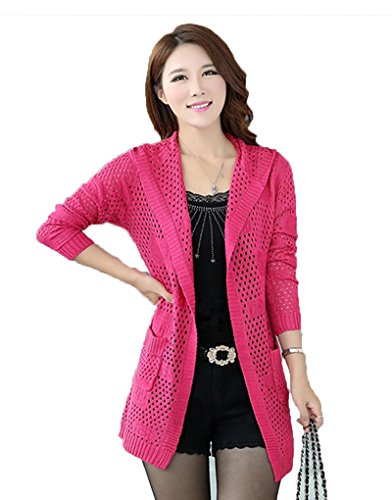 ナナコレクション Nana_Collection 2015 秋 カーディガン ニット パーカー フード付き 透かし編み メッシュ ロング レディース 長袖 薄手 ショールカラー 大きいサイズ カジュアル