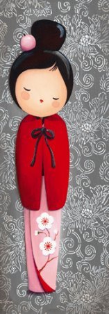Beautiful Contemporary Artwork By Children's and Comic Book Artist Myriam Lakraa, Masako High Quality Print 33x95cm