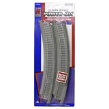Life-Like Trains Power-Loc HO Scale Track - 22 Radius Curved, Nickel Silver