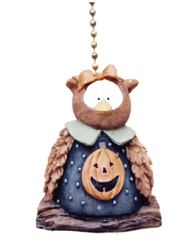 Halloween Pumpkin Owl Ceiling Fan Pull Fall Holiday Decoration