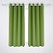 Deconovo Thermal Blackout Grommet Room Darkening Curtains for Study, 52x63 Inch, Grass Green