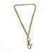 3 Sets Chain Link Wrist Strap for Purse Clutch Pouch Keyring Wristlet Swivel L39mm Gold