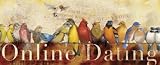 Online Dating Art Poster Print by Wendy Russell, 20x8
