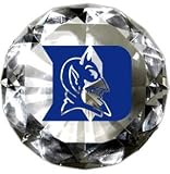 DUKE BLUE DEVILS GLASS DIAMOND