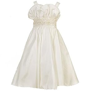 Bona Angel Toddler Girls Ivory Beaded Floral Flower Girl Dress 2T-4T