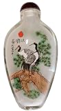 Chinese Watercolor Paintings Snuff Bottle - Double Cranes ( Sb-c004)