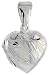 Sterling Silver Hand Engraved Heart Locket, 11/16 in. X 11/16 in.