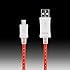 Generic LED Light Up Micro USB Cable for Android Smartphones and Tablets, 3-Pack - Non-Retail Packaging - Red/Green/Blue