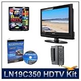 Samsung LN19C350 19 LCD HDTV 720p, AV Home Theater Power Protection (6 outlet 2100 joules protection), Calibration DVD, High-performance Hook-Up & Maintenance Kit: 2 HDMI Cables, 1 Component Video Cable, 1 Optical Audio Cable, 1 TV Cleaning Kit