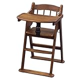 ヤトミ happiness  たためる木製ハイチェア ダークブラウン HW-11025-DB