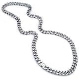 Men's Stainless Steel Curb Link Chain Necklace - 30 Inches