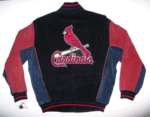 St. Louis Cardinals Suede Leather NFL Authentic Jacket Large