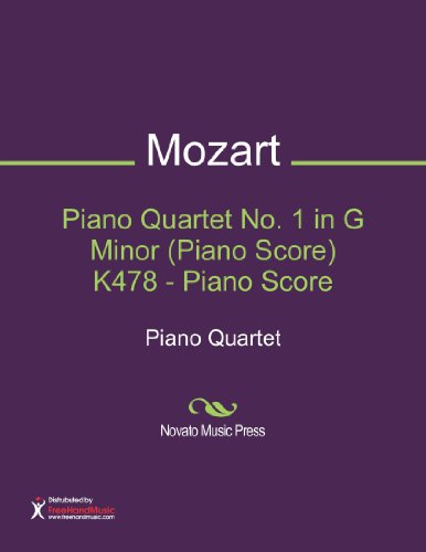 Piano Quartet No. 1 in G Minor (Piano Score) K478 - Piano Score Sheet Music (Piano Quartet)