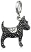 $19.99 - Black and White Diamond Doggie Charm