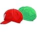 Super Mario Hat Super Mario Bros Unisex Red&Green Cosplay Hat XCOSER