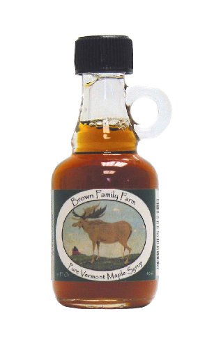 Brown Family Farm Vermont Nips, Medium Amber, Moose Label, 1.35-Ounce Bottles (Pack of 60)