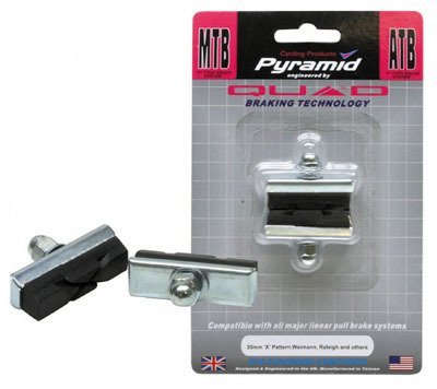 Quad Bicycle Brake Shoe 35mm B/O X Cut Black