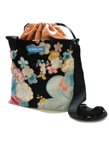V1SL Zen Velvet Black of Vela TESAGE tote bags - Style 1 - Soft Cotton Velvet - Shoulder bags with Drawstring Closure Top - 