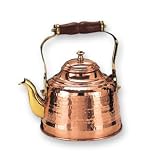 Old Dutch 2 Quart Solid Copper Teakettle With Wooden Handle