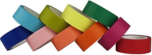 Washi Tape [Value Pack of 10] - Best Suitable for Arts and Craft - DIY Projects. Bundle of 15mm x 10m masking tape with Exclusive Bonus E-Book for Super DIY creative ideas