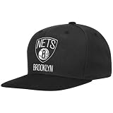 adidas Brooklyn Nets Official Logo Snapback Adjustable Hat - Black