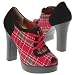 Zinc Women\'s Plaid Platform Oxford