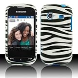 For Verizon Samsung Character R640 Accessory - White Black Zebra Design Har ....